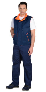 Жилет рабочий мужской СириуС 02719 синий 60/170-176