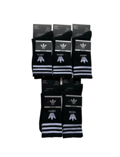 Комплект носков мужских Adidas AD-506-2 черный 41-47, 5 пар