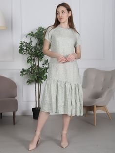 Платье женское Louren Wilton Пл-2023-1- зеленое 46 RU