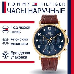 Наручные часы унисекс Tommy Hilfiger 1710380 коричневые