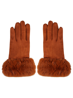 Перчатки женские Pretty Mania ZW-ANG165 рыжие, one size