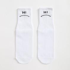 Носки унисекс MINAKU Hi-Bye белые 38-39