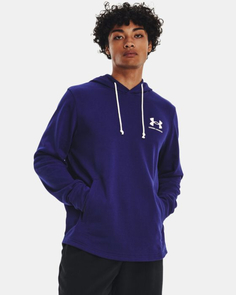 Толстовка Under Armour Ua Rival Terry Lc Hd мужская, 77-1370401, Blue-White, размер SM