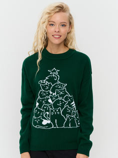 Джемпер женский NEWVAY 9242-94084 зеленый 50-52 RU