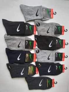 Комплект носков мужских Nike HC10 черных; синих; серых 41-47, 10 пар