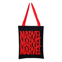 Сумка-шоппер Marvel 34 х 40 см черная No Brand