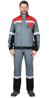 Костюм рабочий мужской СириуС К/ВИВАТ серый 52-54/170-176