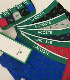 Комплект трусов мужских Lacoste LAC1 в ассортименте XL 5 шт.