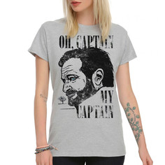 Футболка женская DS Apparel Робин Уильямс 772186-1 серая 2XL