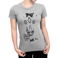 Футболка женская DS Apparel Мультфильм Конь БоДжек 956255-1 серая 2XL