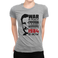 Футболка женская DS Apparel Джордж Оруэлл - 1984 11 серая 2XL