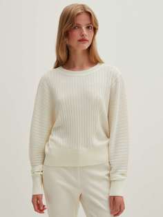 Пуловер Stefanel женский, молочный, размер S, 3548130