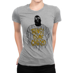 Футболка женская DS Apparel The Notorious B.I.G. 927594-1 серая 2XL