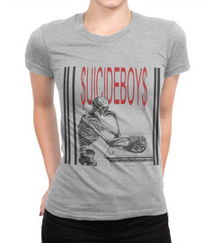 Футболка женская DS Apparel SuicideBoyS Скелет 999939-1 серая 2XL