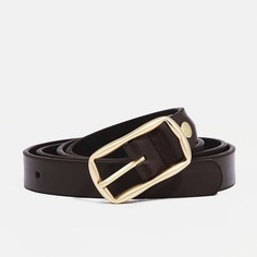 Ремень женский 9720490 коричневый, 110х1,8 см No Brand