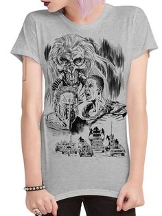 Футболка женская DS Apparel Безумный Макс 22212-1 серая 2XL