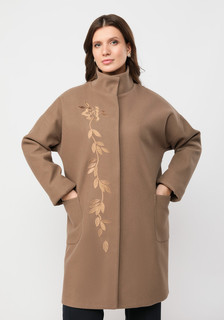 Пальто женское Manhattan 311130 коричневое 52 RU