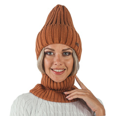 Комплект шапка и шарф женский Flioraj 4273/4698 терракот