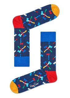 Носки унисекс Happy socks AXE01 синие 25