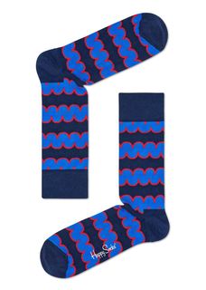 Носки унисекс Happy socks SQU01 синие 25