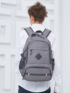 Рюкзак мужской UrbanStorm CH-BP-036-000015 серый, 45х30х16 см
