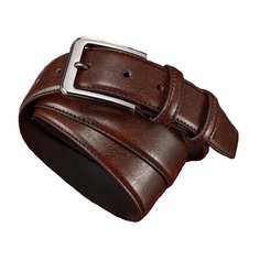 Ремень мужской Классика коричневый, 125 см No Brand