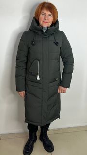 Пальто женское EX 2165-2 зеленое 44 RU