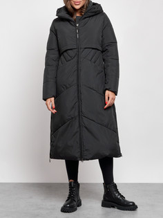 Пальто женское AD52356 черное L No Brand