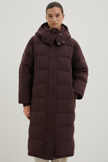 Пуховик-пальто женский Finn-Flare FWD11017 коричневый XS