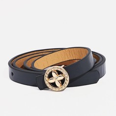Ремень женский 9720559 черный, 110х1,4 см No Brand