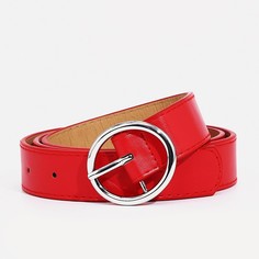 Ремень женский 9720635 красный, 110х2,8 см No Brand