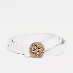 Ремень женский 9720555 белый, 110х1,4 см No Brand