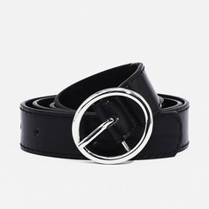 Ремень женский 9720633 черный, 110х2,8 см No Brand