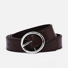 Ремень женский 9720638 коричневый, 110х2,8 см No Brand