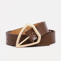Ремень женский 9720629 коричневый, 100х2,8 см No Brand