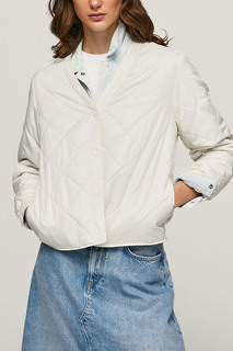 Кожаная куртка женская Pepe Jeans London PL402172 белая XS
