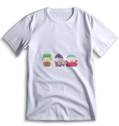 Футболка Top T-shirt Южный парк South Park 0111 белая 3XS