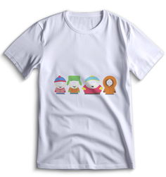 Футболка Top T-shirt Южный парк South Park 0147 белая 3XS