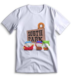 Футболка Top T-shirt Южный парк South Park 0087 белая 3XS