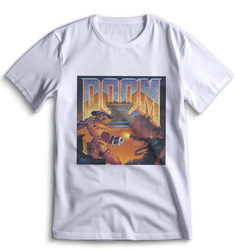 Футболка Top T-shirt Дум Doom 0060 белая 3XS