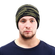 Шапка мужская NoBrand 9353043 хаки, one size
