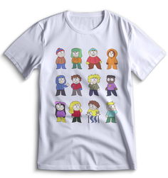 Футболка Top T-shirt Южный парк South Park 0022 белая 3XS
