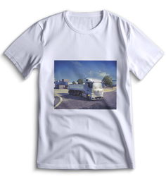 Футболка Top T-shirt Евро Трек Симулятор Euro Truck Simulator 0140 белая M
