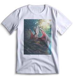 Футболка Top T-shirt дракон ( с драконом) 0035 белая S