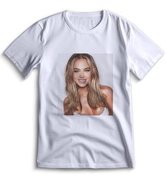 Футболка Top T-shirt Хлоя Кардашьян Khloe Kardashian 0006 белая 3XS