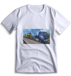 Футболка Top T-shirt Евро Трек Симулятор Euro Truck Simulator 0002 белая S
