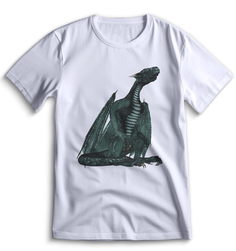 Футболка Top T-shirt дракон ( с драконом) 0027 белая M