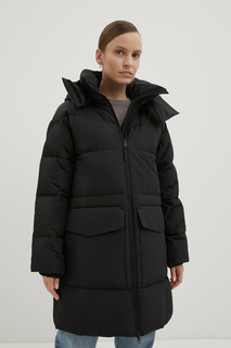 Пуховик-пальто женский Finn-Flare FWD11050 черный XL