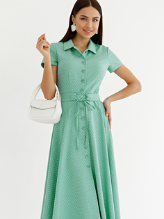 Платье женское Grey Cat GPl00254L(kamelia) зеленое 48 RU