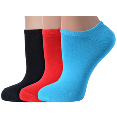 Комплект носков женских ХОХ 3-G-3R7 черных; красных; бирюзовых 25